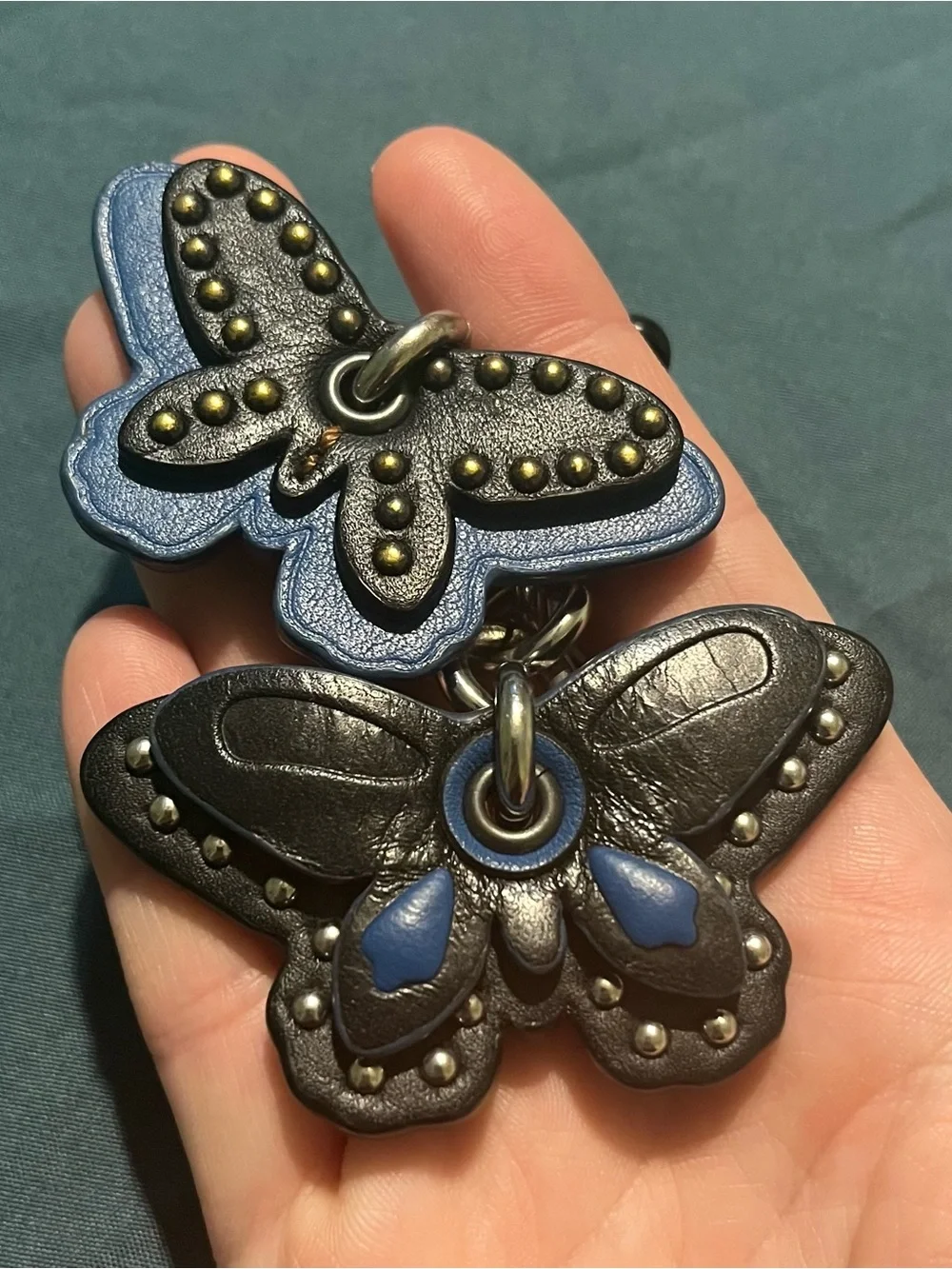 Coach Butterfly Cluster Bag Charm Keychain! - Picture 3 of 9